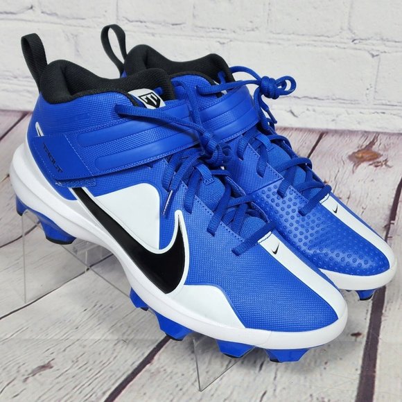 Nike Men's Force Trout 7 Pro Mcs Cleats Size 12 Blue White - Picture 2 of 9
